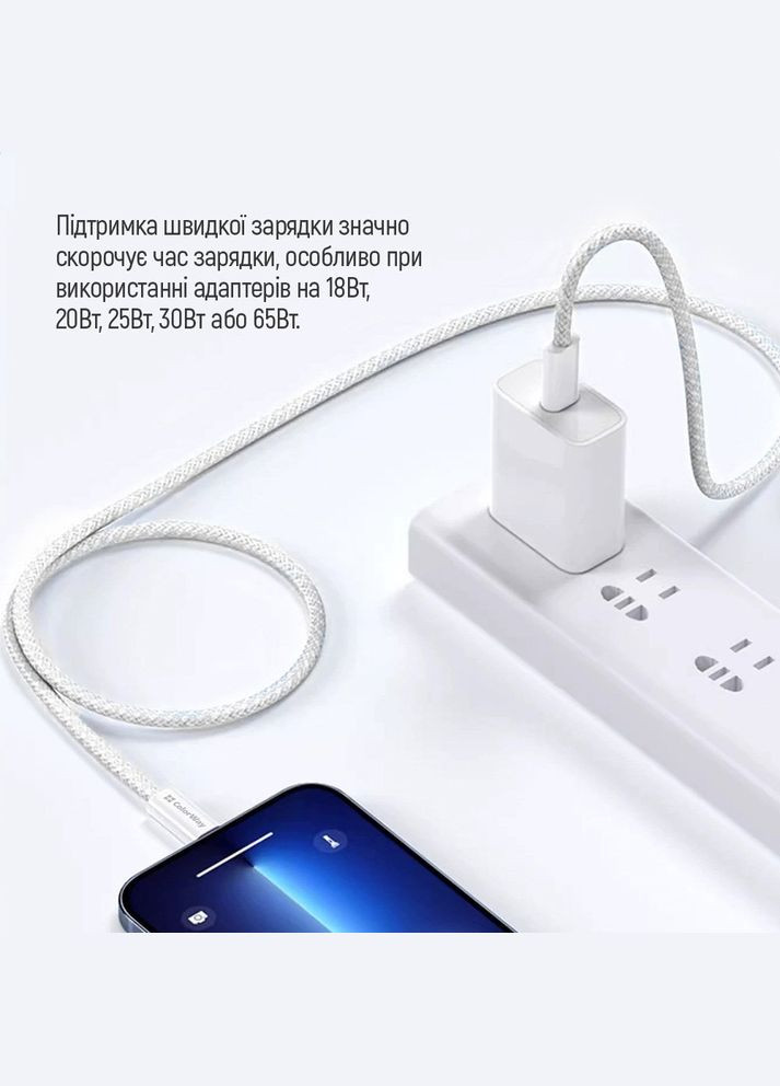 Кабель USB Type-C + USB Type-C (M/M), 3.0 А, 1 м, Grey (CW-CBPDCC061-GR) Colorway (336957369)