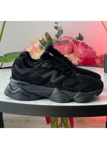 Кросівки жіночі і чоловічі New Balance 9060 Triple Black | Нью Баланс 9060 чорні No Brand чорні демісезони (362035180)