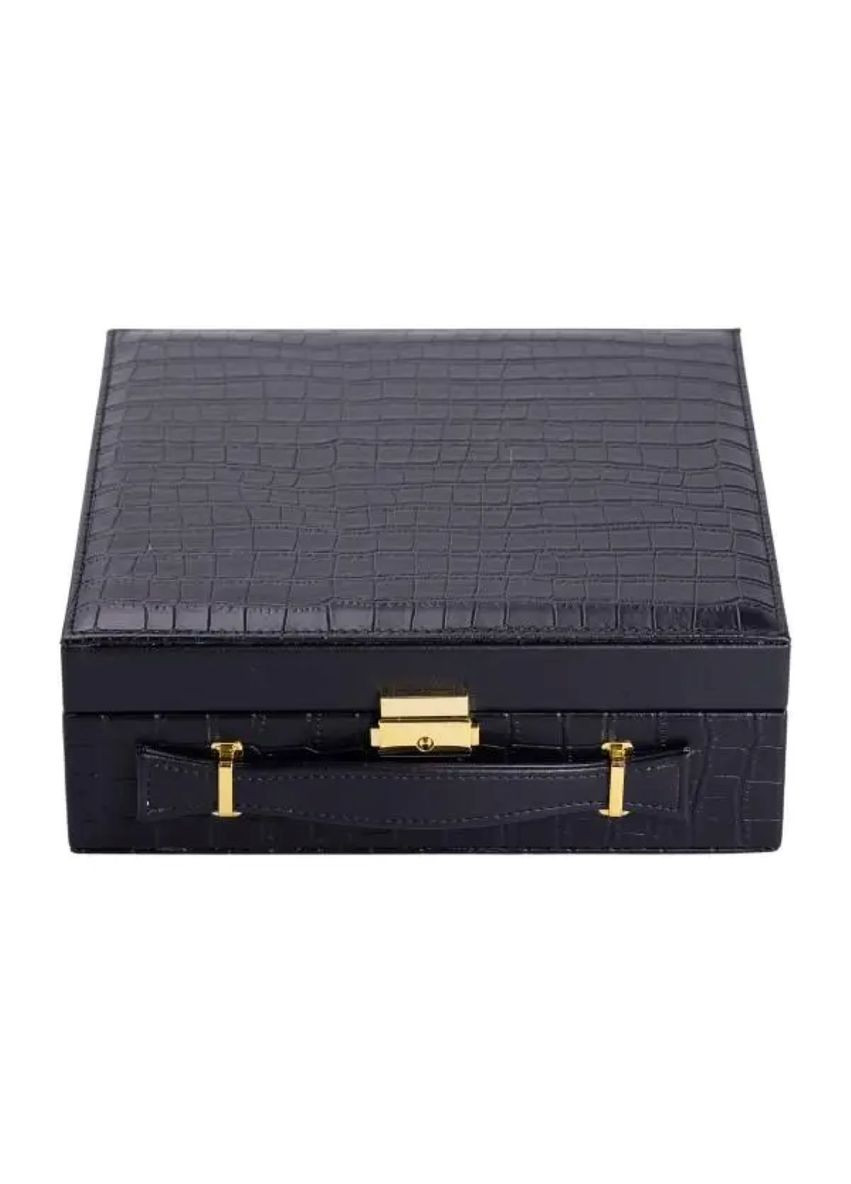 Шкатулка для украшений из эко кожи 2 яруса органайзер для ювелирных изделий HP-5-35B Yiwu (353503975)