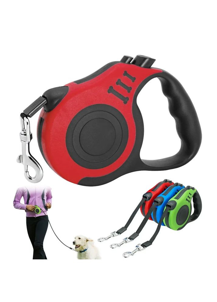 Автоматичний висувний повідець рулетка 5 м для прогулянок з собаками Perfect Fit (369149633)