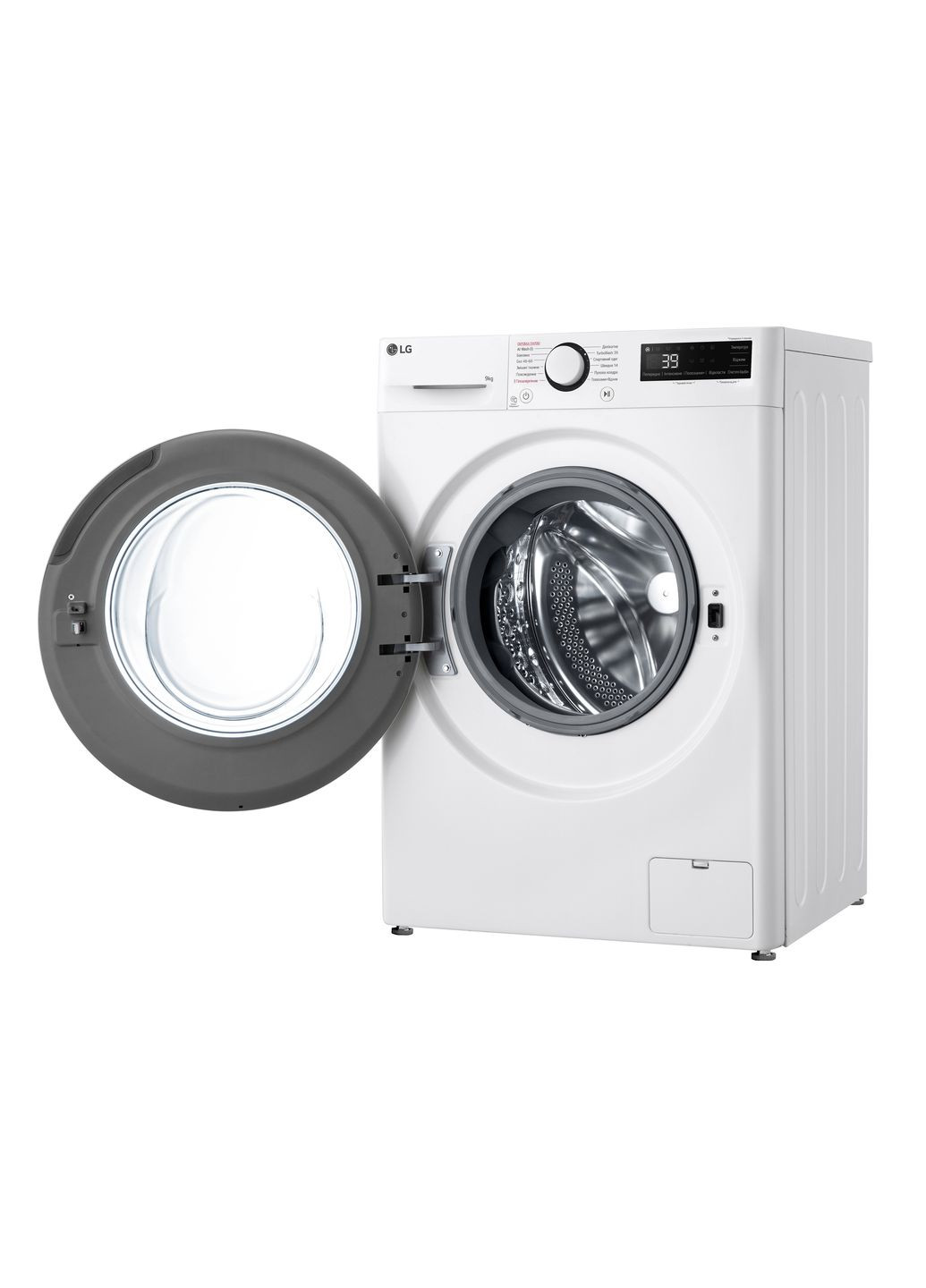 Пральна машина фронтальна, 9кг, 1200, A, 48см, дисплей, пара, інвертор, білий LG (370615319)