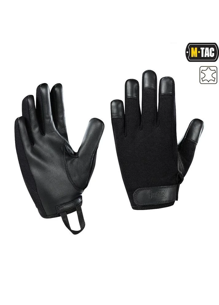 Стрілецькі, тактичні рукавички Police Black (Чорні) Розмір M-TAC (329852147)