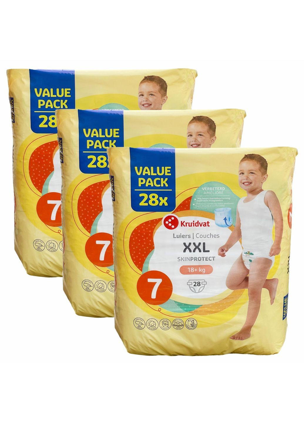 Подгузники XXL 7 18+ кг 84 шт (108733047) Kruidvat (369144221)