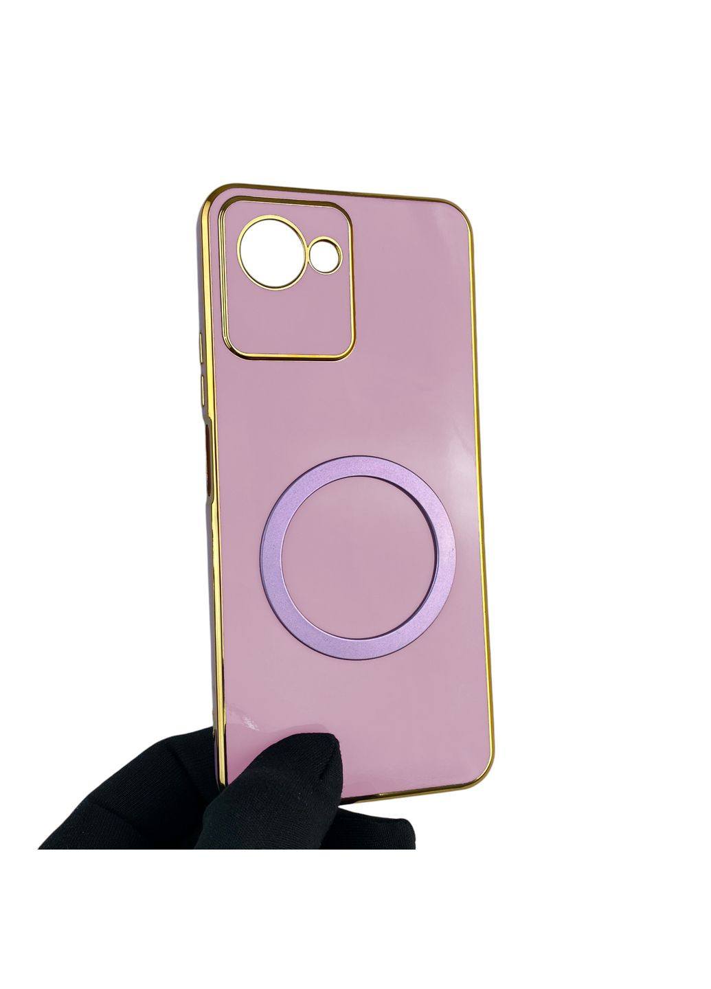 Чохол для C30S з кільцем MagSafe із золотою окантовкою на реалмі с30с чорничний gs1 Realme (366231788)