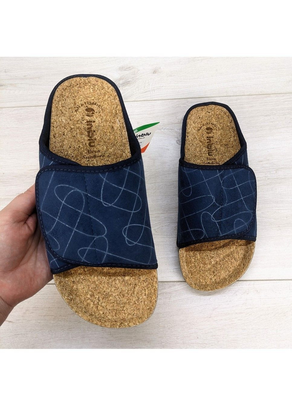 Синие тапочки мужские комнатные Inblu