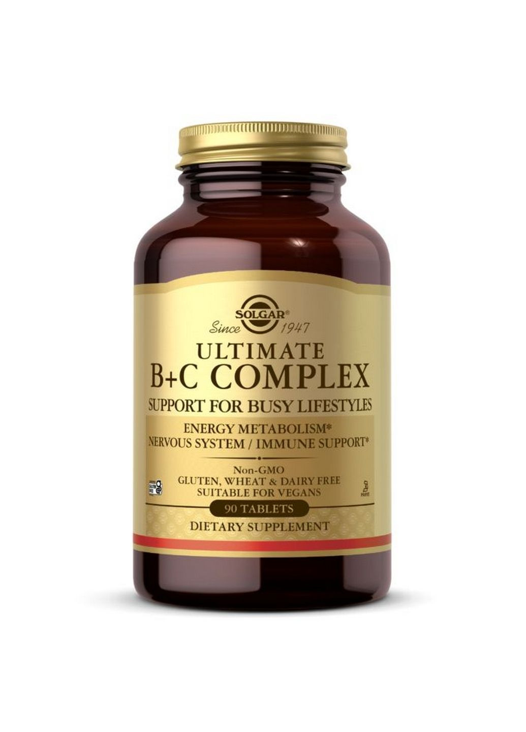 Вітаміни та мінерали Ultimate B+C Complex, 90 таблеток Solgar (293338947)