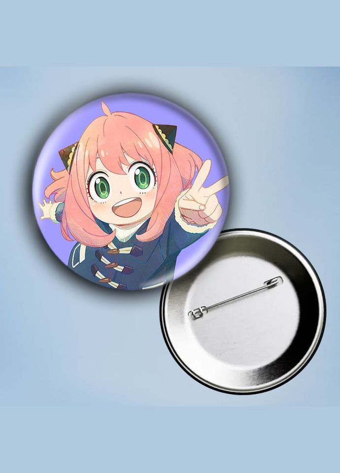 Значок на булавке Аниме Семья шпионов #2 металлический 56 мм No Brand (304508289)