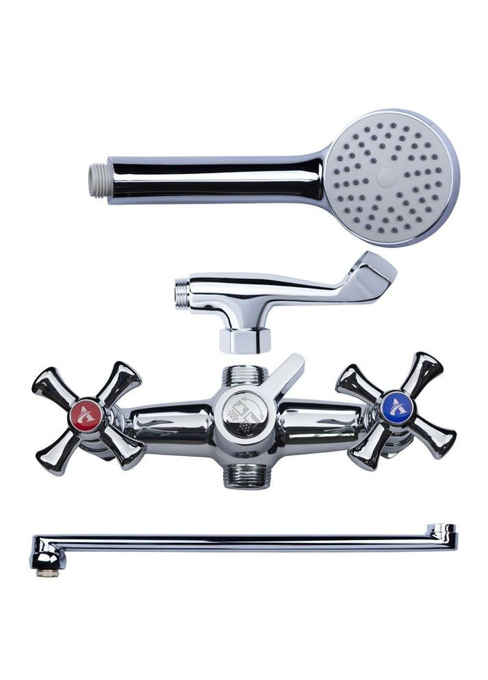 Змішувач PL 1/2" для ванни гусак прямий 350мм дивертор вбудований картріджний PL-2C255C AQUATICA (352748203)