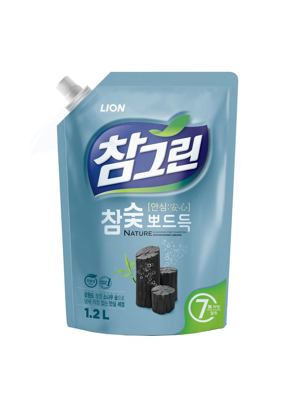 Средство для мытья посуды Chamgreen Древесный уголь 1.2 л LION KOREA (278048873)