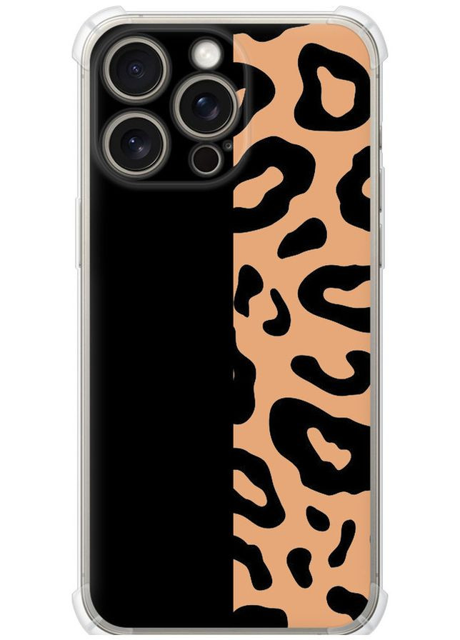 Силикон с усиленными углами чехол 'Пятна леопарда' для Endorphone Apple iPhone 15 Pro Max (299170666)