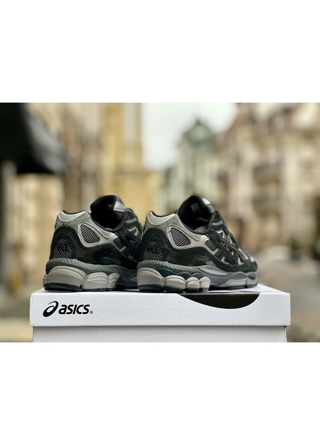 Чорні літні кросівки asics gel nyc graphite black асікс гель нюк No Brand