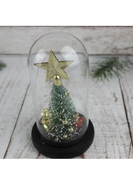 Ночник Рождественская елка в стеклянной колбе gold star Grand (364358386)