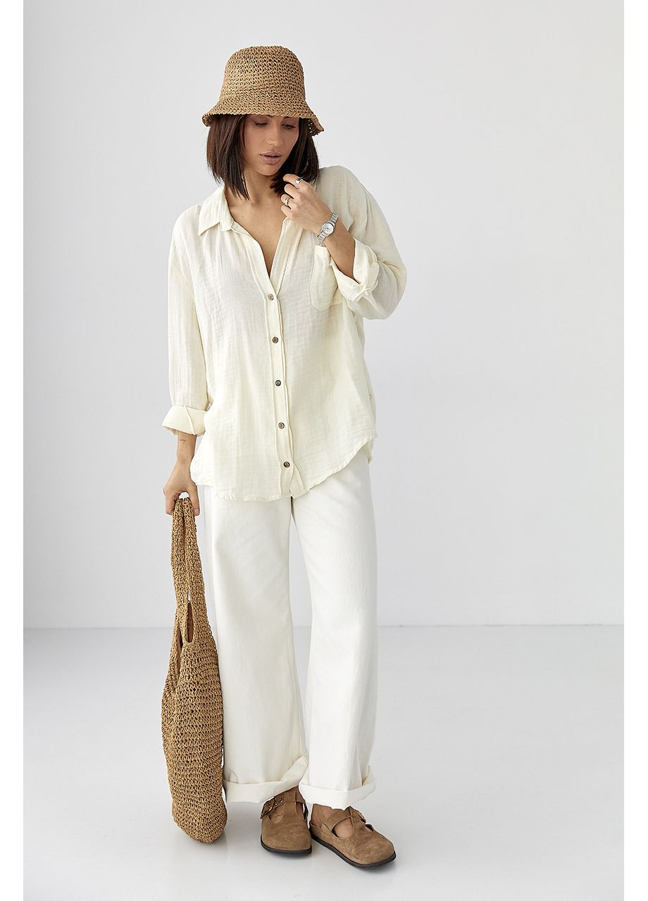 Муслинова сорочка на гудзиках Lurex (330357672)