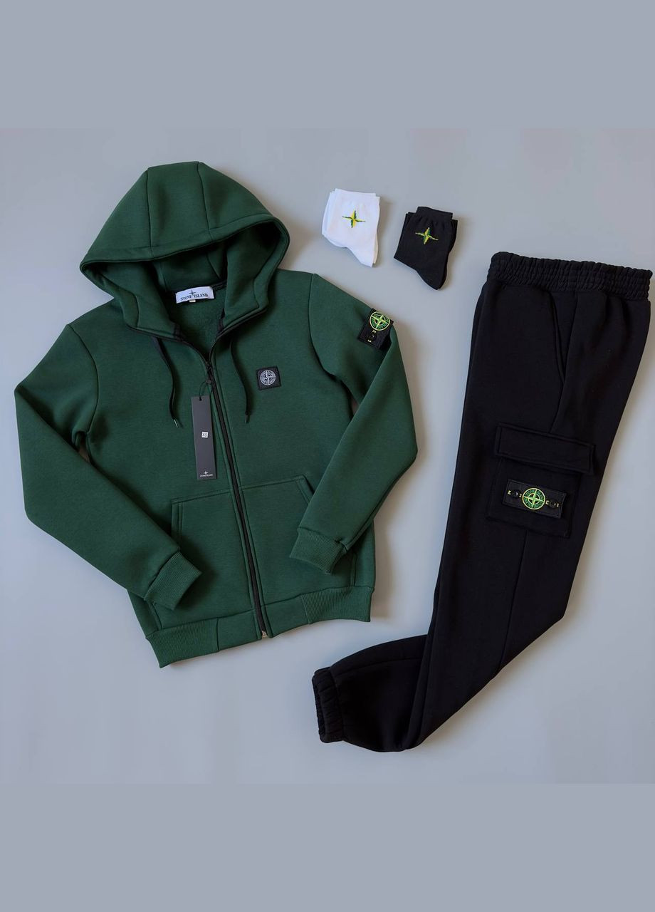 Костюм Зима Стон Премиум Турецкая трехнить флис + 2 пары носков No Brand (315035707)