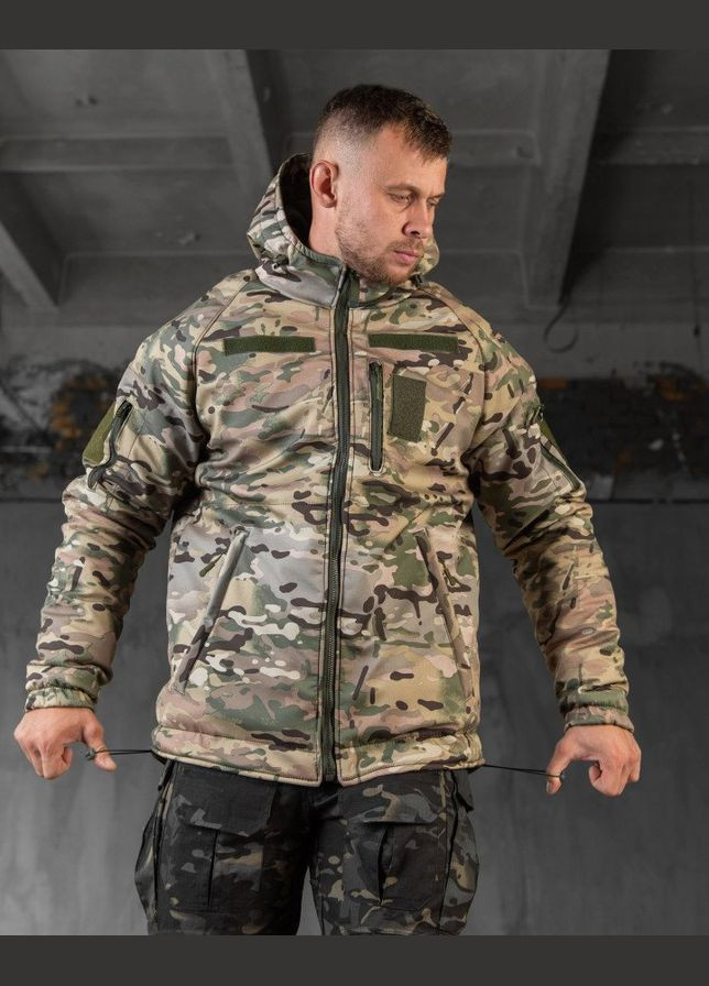 Тактична зимова куртка SoftShell Omni-Heat до -20 мультикам No Brand (305831563)