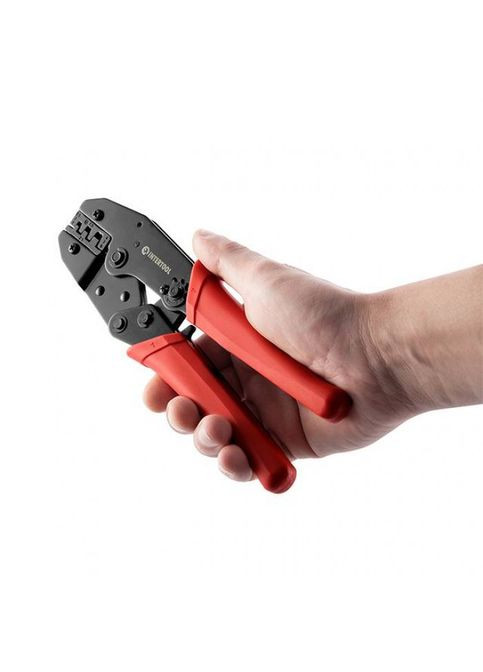 Кліщі для обтискання контактів із храповим механізмом (0,5 — 1/1,5 — 2,5/4 — 6 мм) HT-7050 Intertool (336381434)