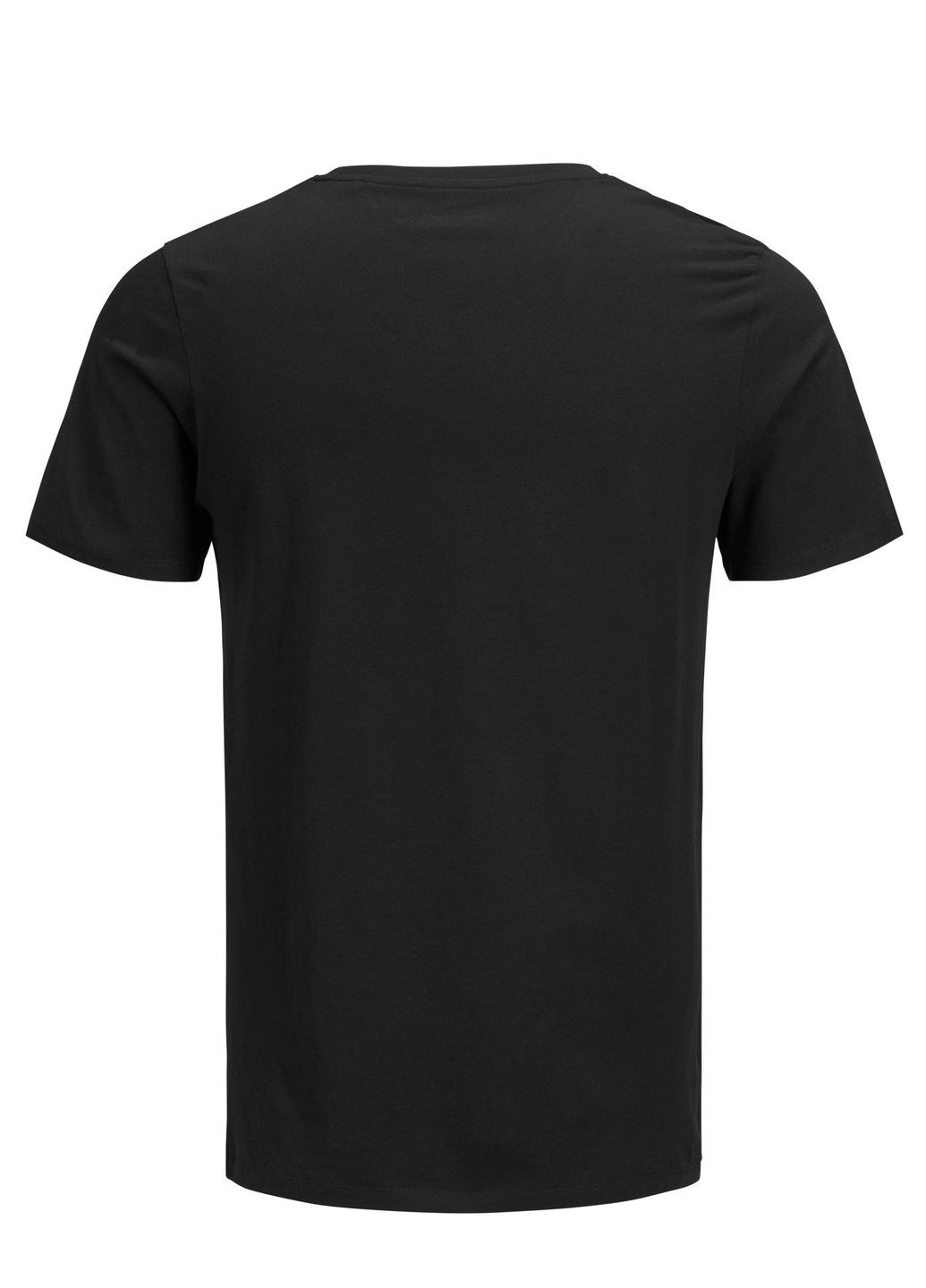 Чорна футболка basic,чорний з принтом,jack&jones Jack & Jones