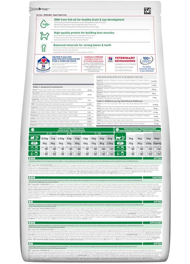 Сухий корм для кошенят та кішок у період вагітності та годування груддю Science Plan Kitten з куркою 3 кг Hill's (315780151)