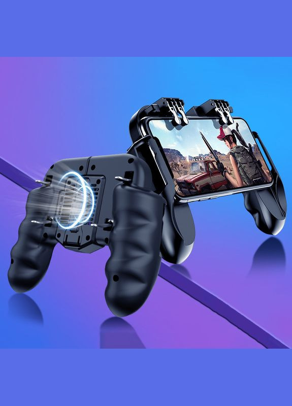 Ігровий геймпад тригер джойстик для телефону H9 з охолодженням і батареєю на 2000 мАг для гри в 6 пальців No Brand (322400869)