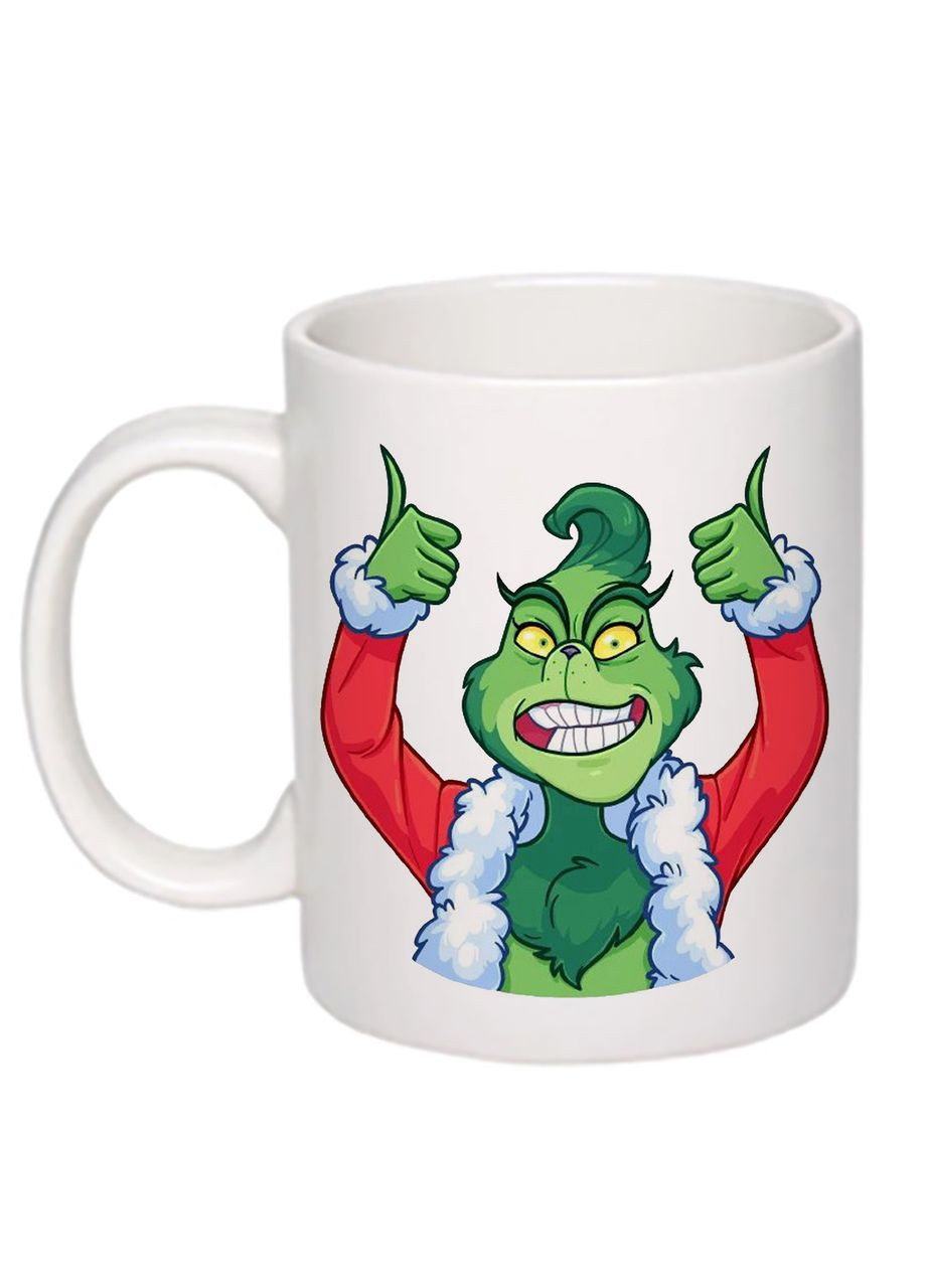 Чашка з друком "Грінч" 330мл (колір білий) (21518) No Brand (315336003)