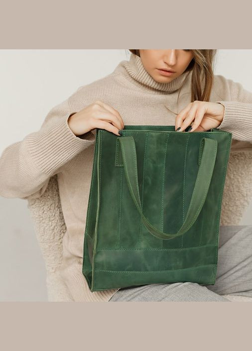 Шкіряна жіноча сумка Бетсі зелена (A-026934) BlankNote шоппер (327874115)