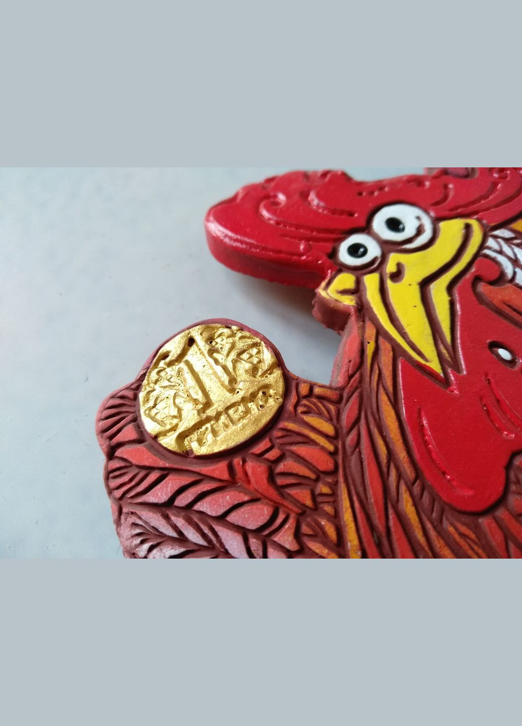 Керамическое настенное панно "Зажиточный Петух" Коти&Ангели (301533099)