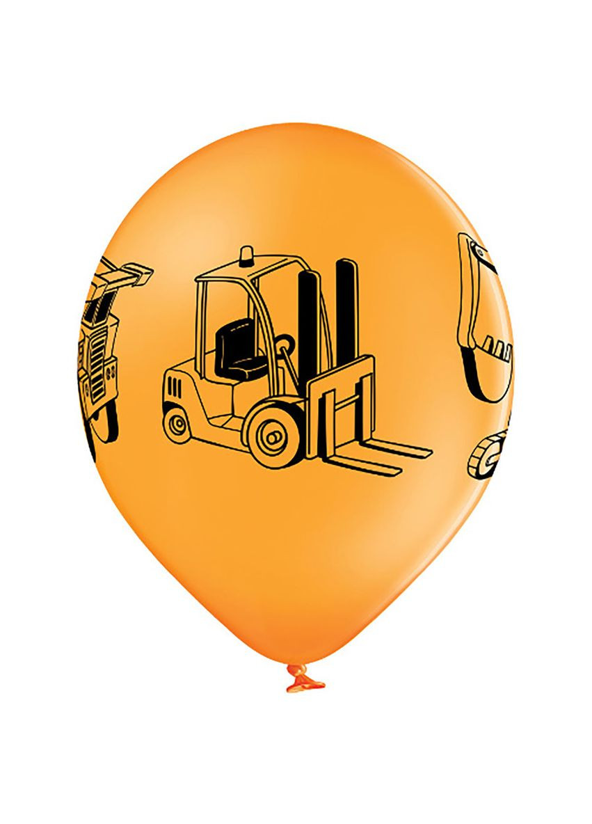 Латексна кулька 12"(30см) з малюнком "Транспорт будівельний"(3103-1389) No Brand (302748368)