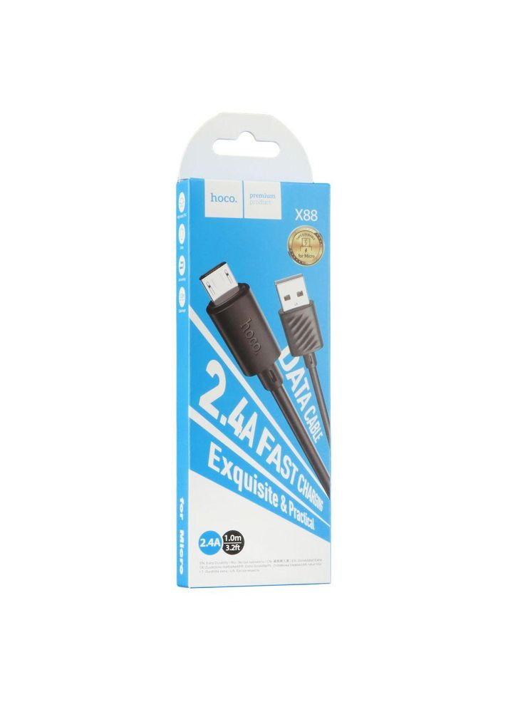 Кабель Micro USB для зарядки телефону, смартфона / зарядний шнур провід мікро юсб для передачі даних Hoco (334297642)