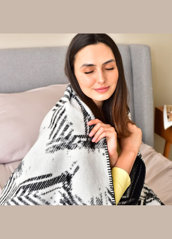 Плед покрывало Kassandra евро 200x220 см см черный натуральный хлопок IDEIA (334727031)