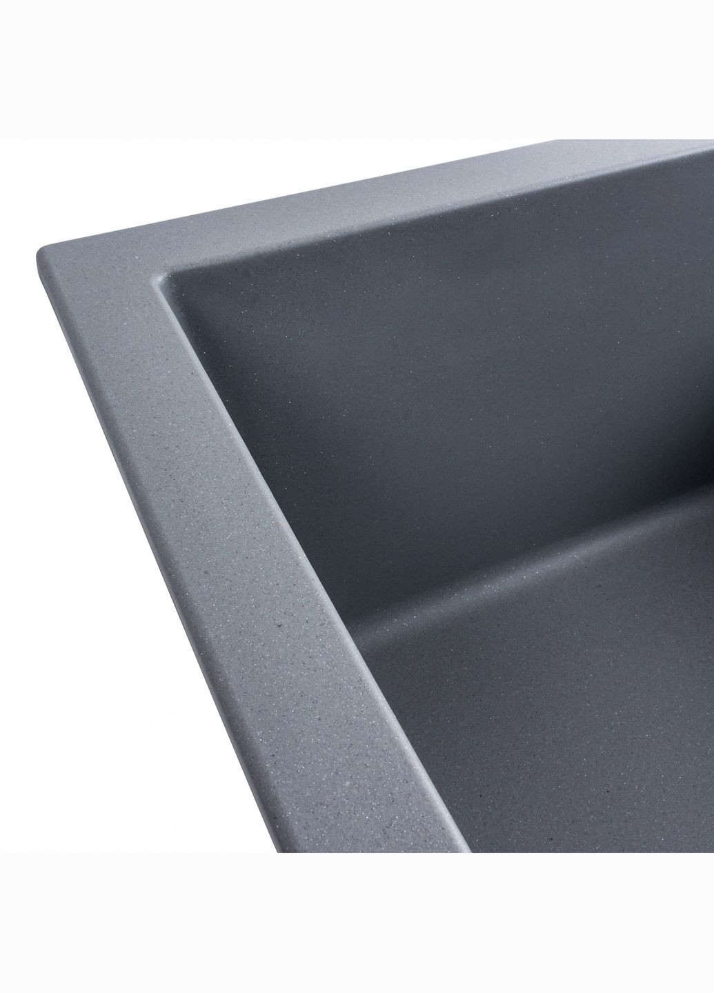 Гранітна мийка для кухні 6550 LOTOS матовий сірий металік Platinum (269793005)