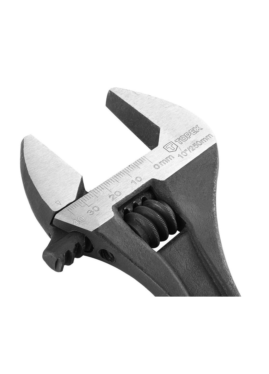 Ключ розвідний (035 мм, 250 мм) з металевою рукояткою (23842) Topex (293511022)