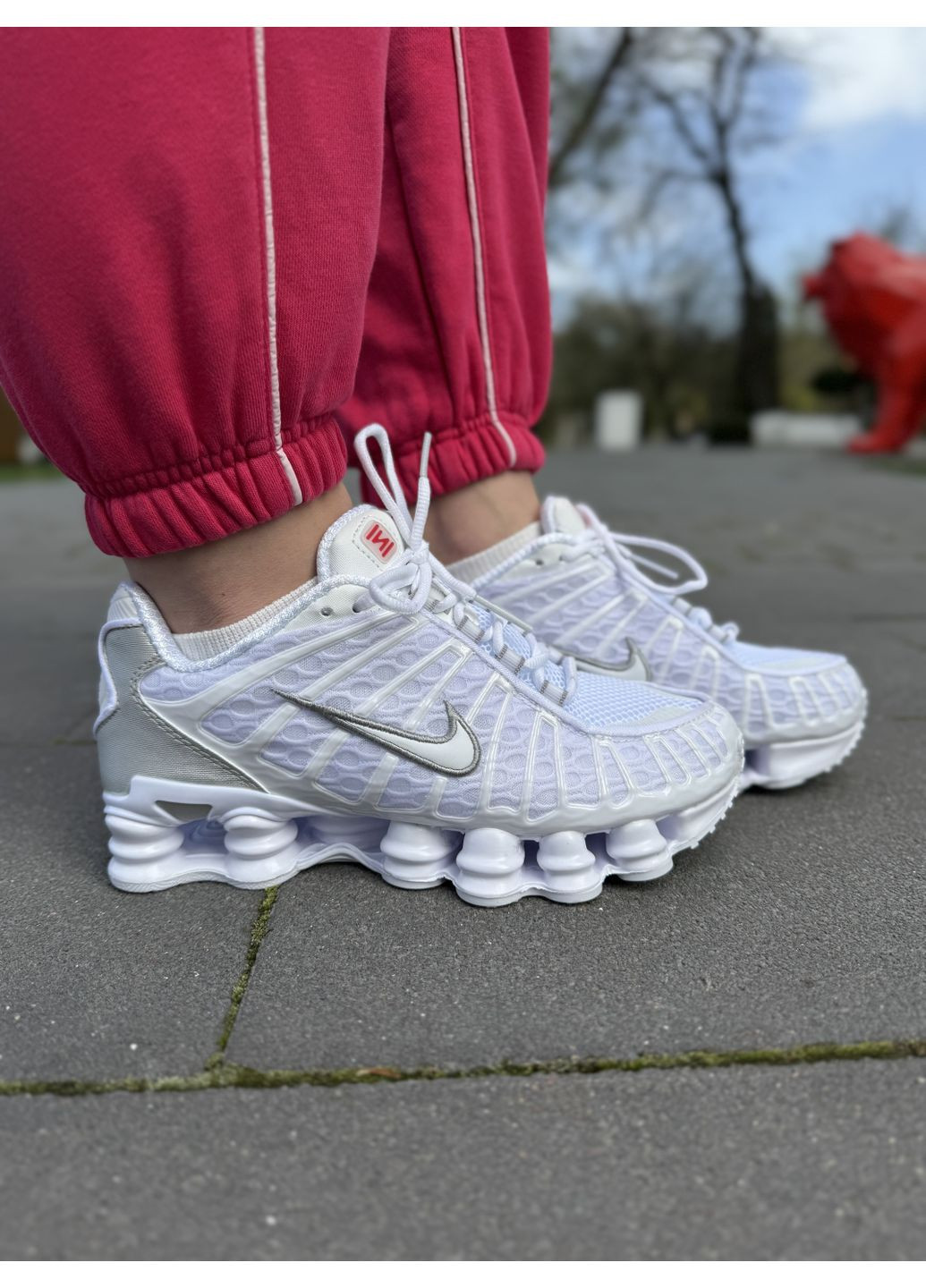 КРОСІВКИ ЖІНОЧІ NIKE SHOX TL WHITE НАЙК ШОКС ТЛ No Brand білі демісезони (368861678)