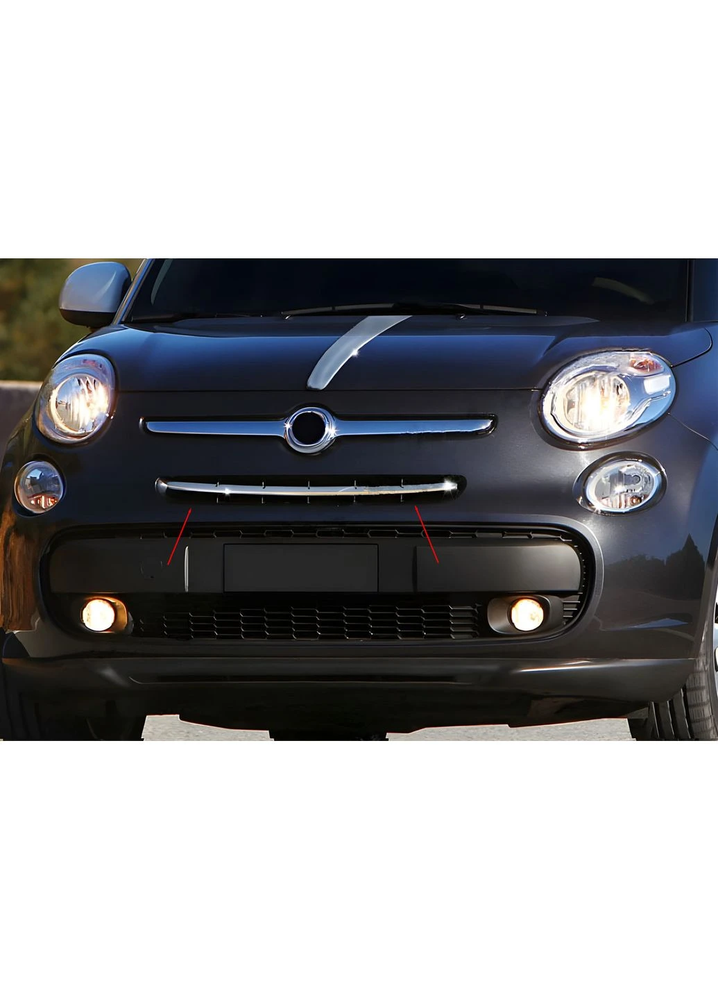 Накладки на решітку (popstar, нерж.) для Fiat 500/500L 2013-2022 рр Omsa (389788571)