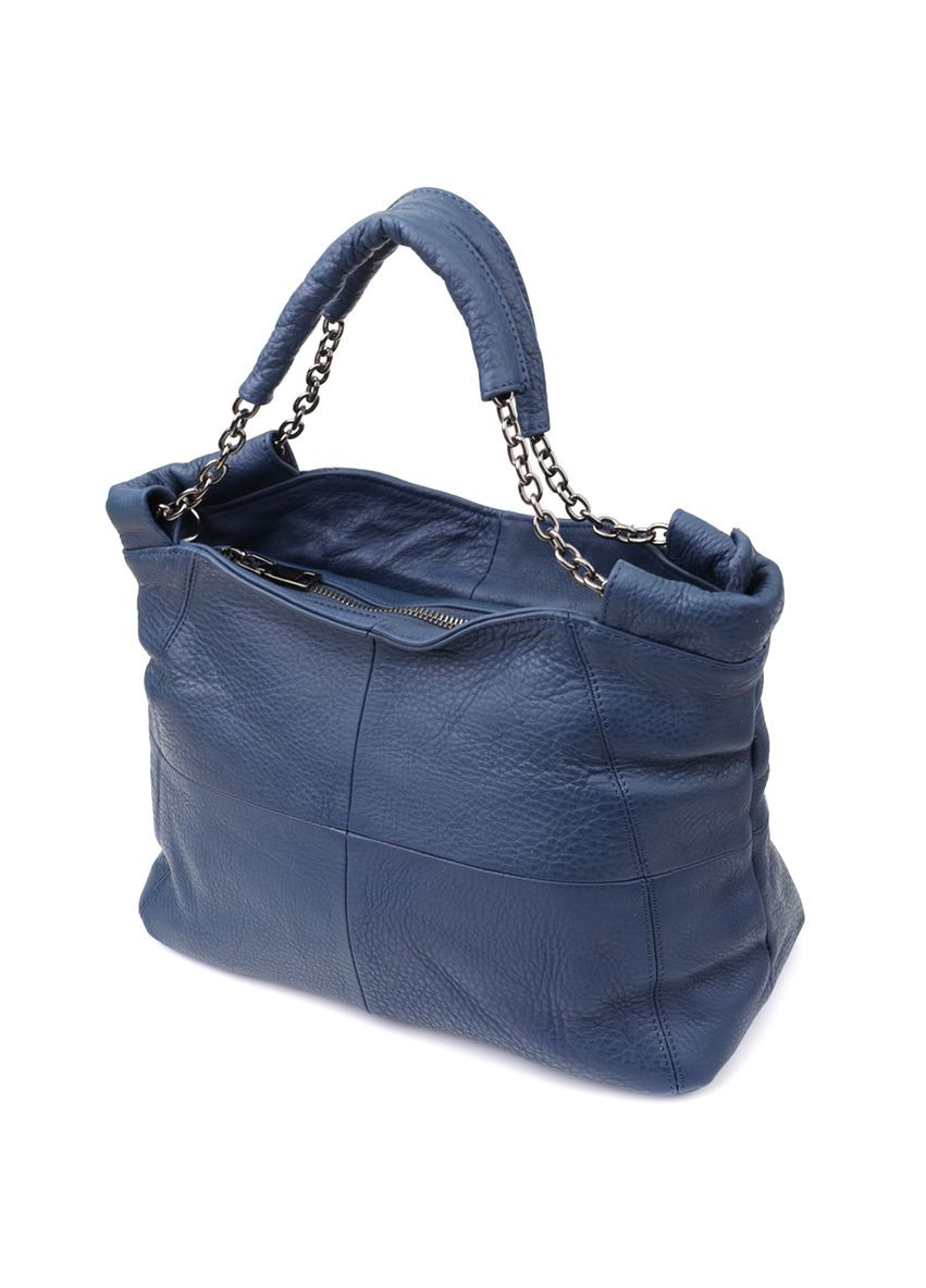 Женская сумка на каждый день из натуральной кожи 22988 Синий Vintage (348358970)