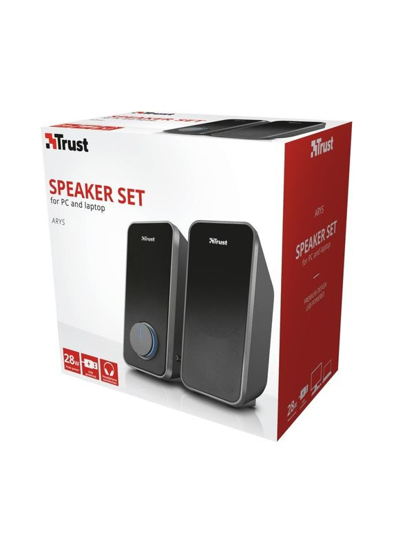 Акустична система 20179_TRUST Arys 2.0, 14Вт, USB/AUX, чорний Trust (364275027)