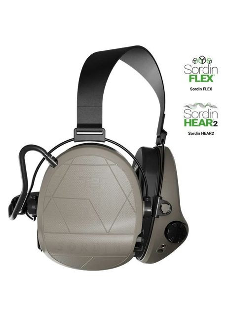 Професійні Активні Тактичні Навушники Supreme T2 Коричневі Чашки Поролонові Вставки 303005-20P Sordin (335052529)