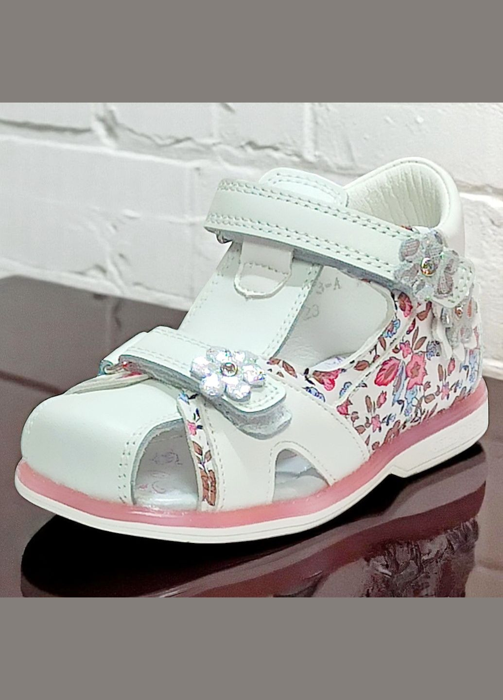 Закриті ортопедичні босоніжки на липучках для дівчинки ТОМ М Tom.M (334305316)