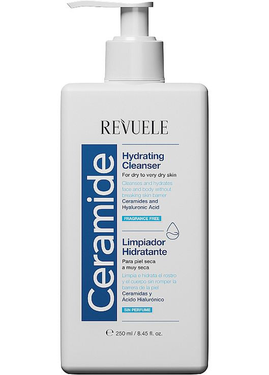 Увлажняющее очищающее средство для лица и тела Ceramide Hydrating Cleanser 250ml (1123164-83531) REVUELE (368663319)