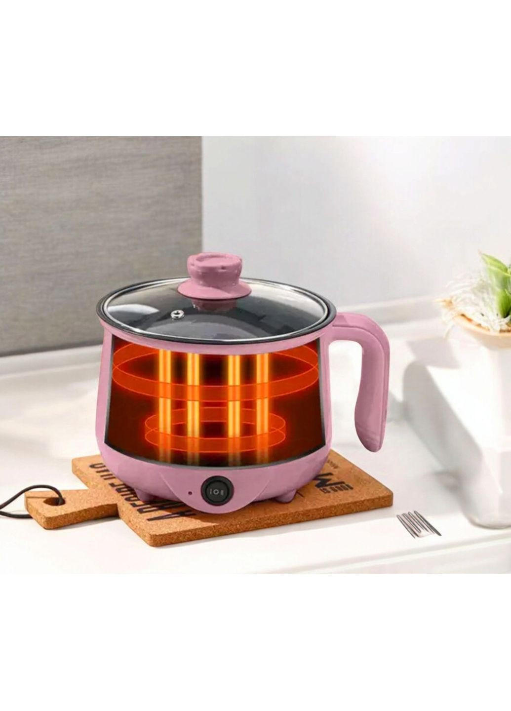 Електрична каструля для подорожей 1.8 л Жовта No Brand (316385544)