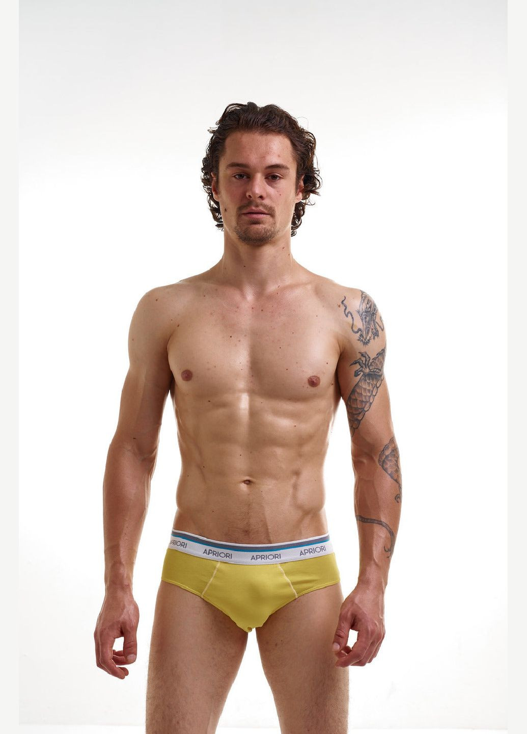 Мужские трусы брифы Apriori AM-0104 yellow (315010892)
