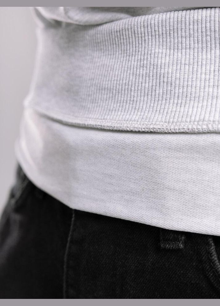 Серый мужской свитшот однотонный без декора (330180053)