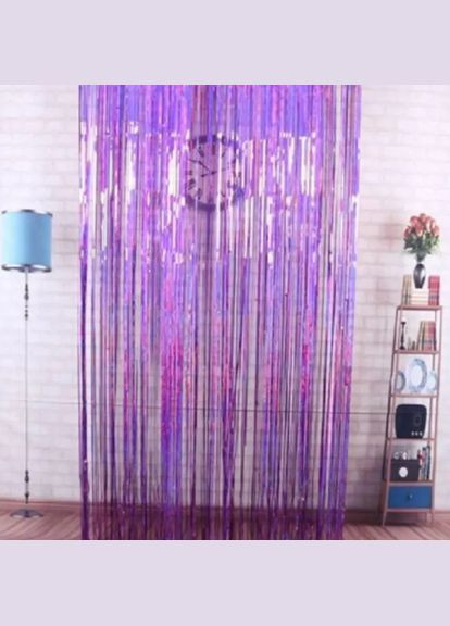 Дождик для фотозоны длинный 4 м на 1 м фиолетовый Jannet Дощик (316644771)