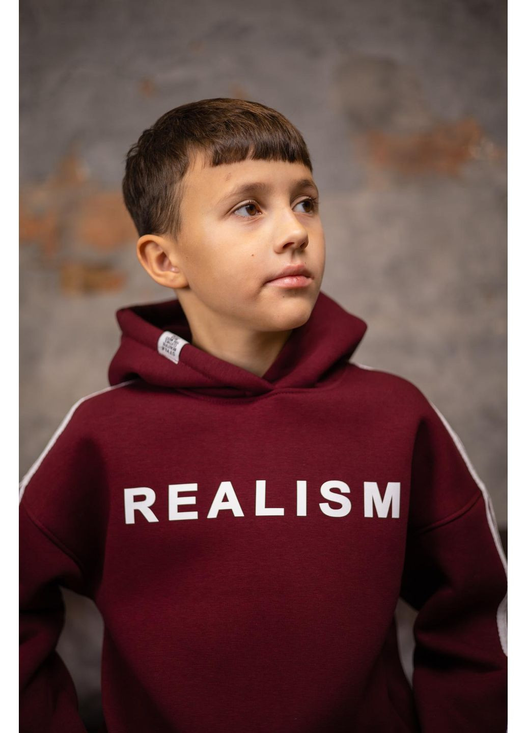 Худі підліткове, бургунді IRmAS оверсайз (362698521)