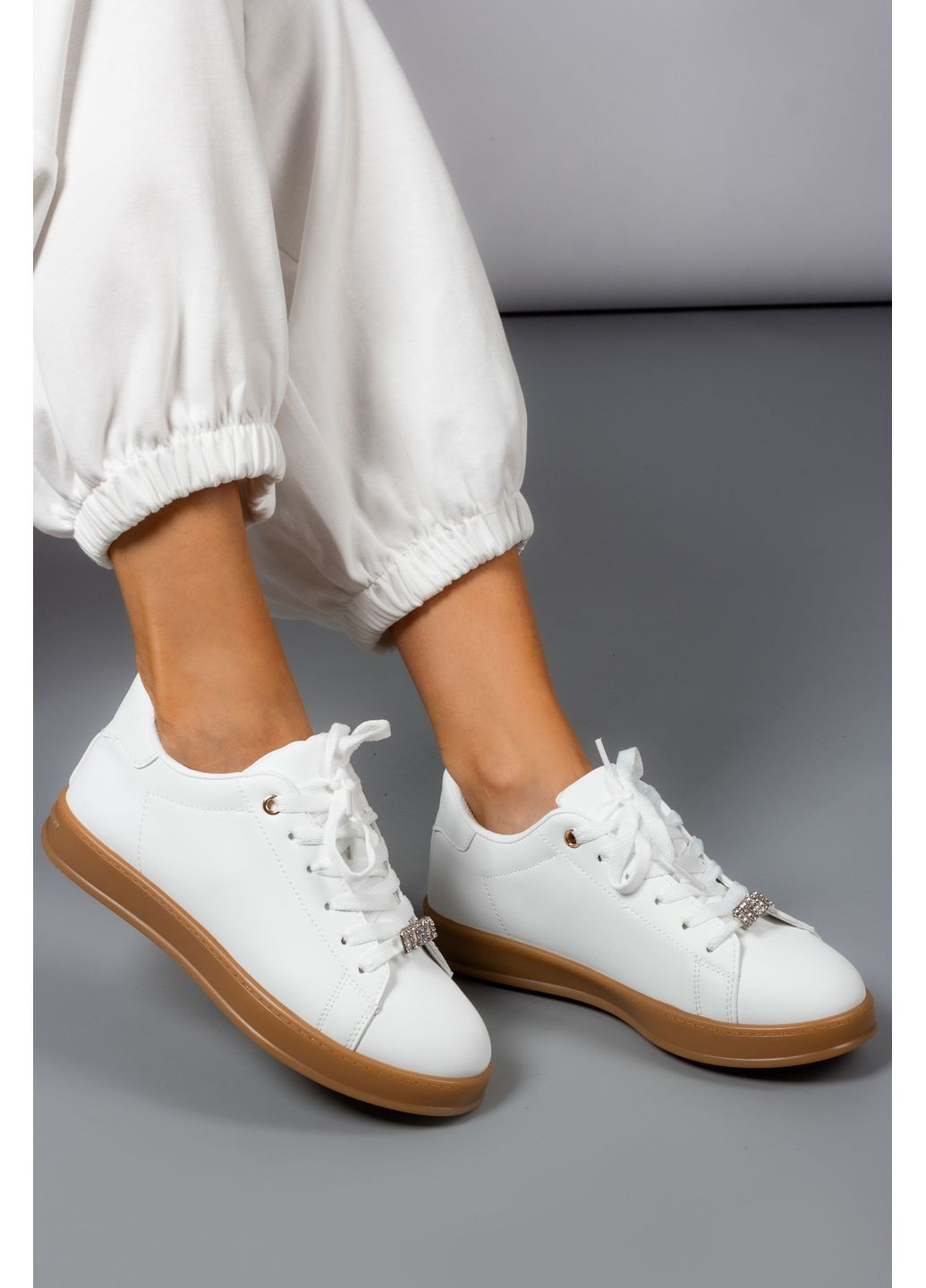 Белые кеды женские 230-1 белые 346428 Fashion