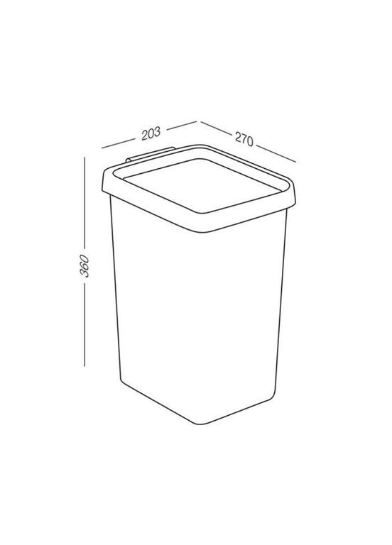 Відро для сміття без кришки BIN-02 12L BEIGE MVM (317286347)