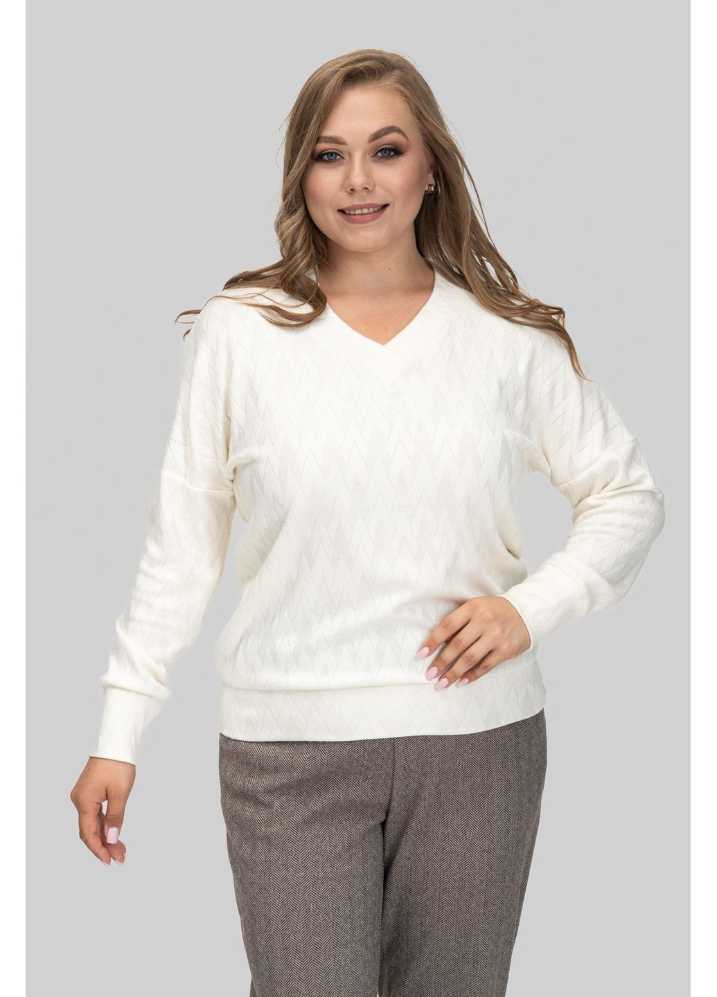 Молочный демисезонный женский свитер из ангоры мелисса all posa (ap102600p) A'll Posa