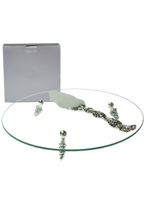 Блюдо Grapes круглое декоративное Ø30см с лопаткой для торта. S&T (339782140)