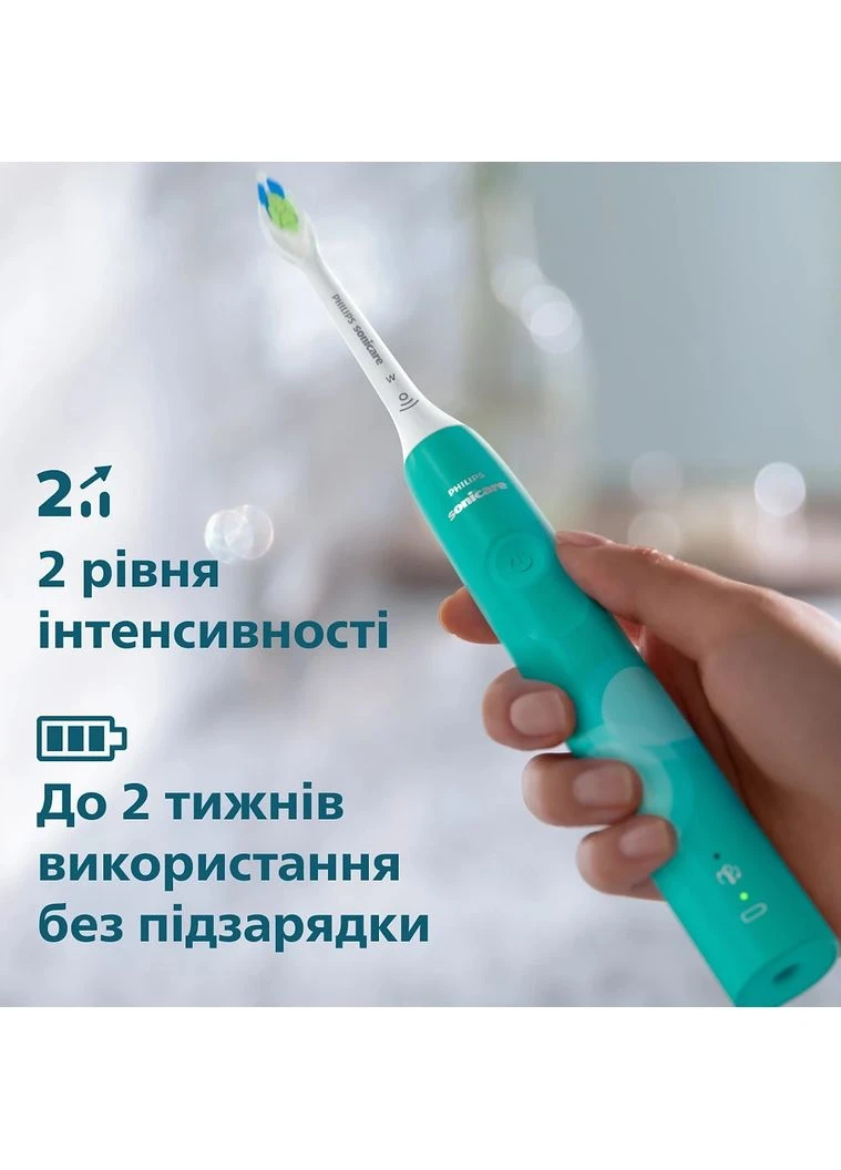Электрическая зубная щетка Sonicare 4100 Series, 31 тыс колебаний/мин, 1 насадка, зеленый цвет Philips (381192400)