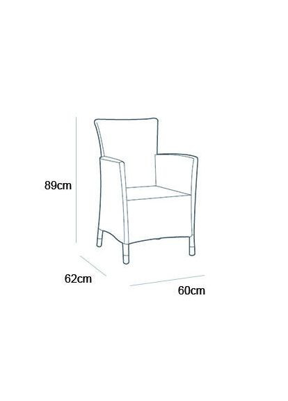 Крісло садове пластикове Keter Iowa brown Allibert (329407723)