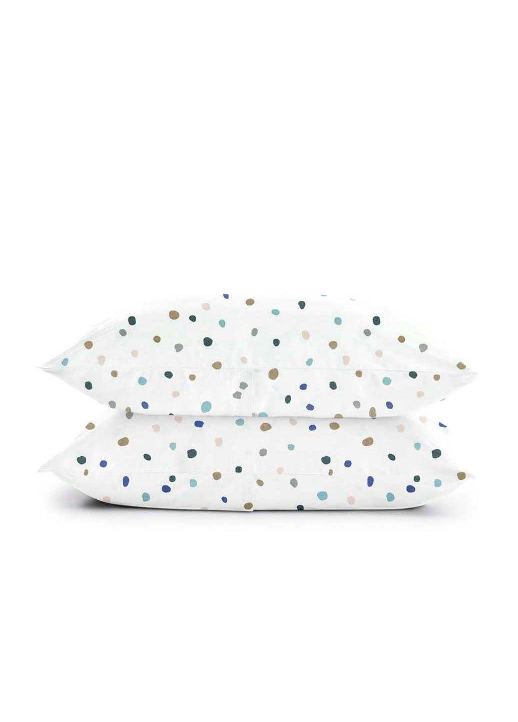 Двоспальний комплект на резинці COLOR BLOTS CS1 Ранфорс 180х220 см Cosas (307387947)